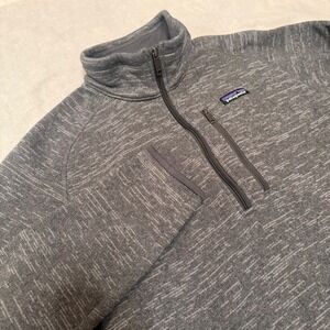 Patagonia Men's Gray Better Sweater Quarter Zip Fleece Pullover Sweatshirt Large